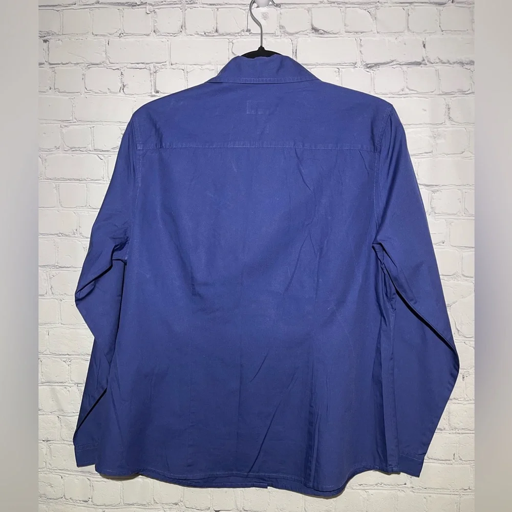 Talbots Blue Button-Up Blouse